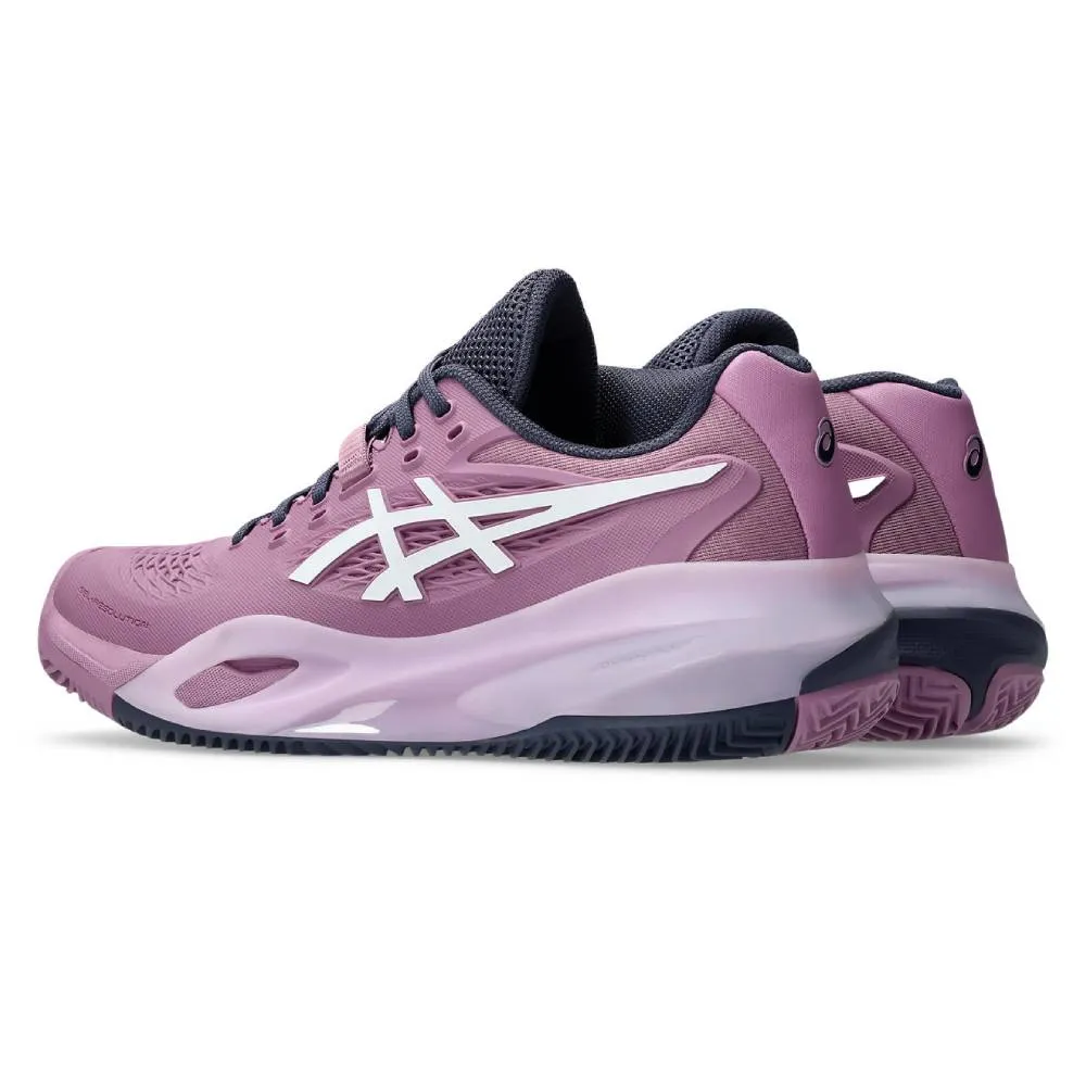 Asics Gel Resolution X Clay Women's Tennis Shoe (Ube Pink/White) Balanced Style
