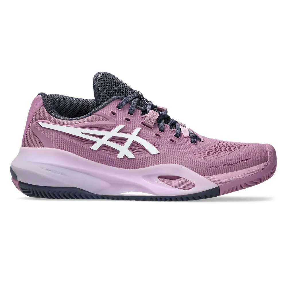 quick dry Impact Zone Asics Gel Resolution X Clay Women's Tennis Shoe (Ube Pink/White)