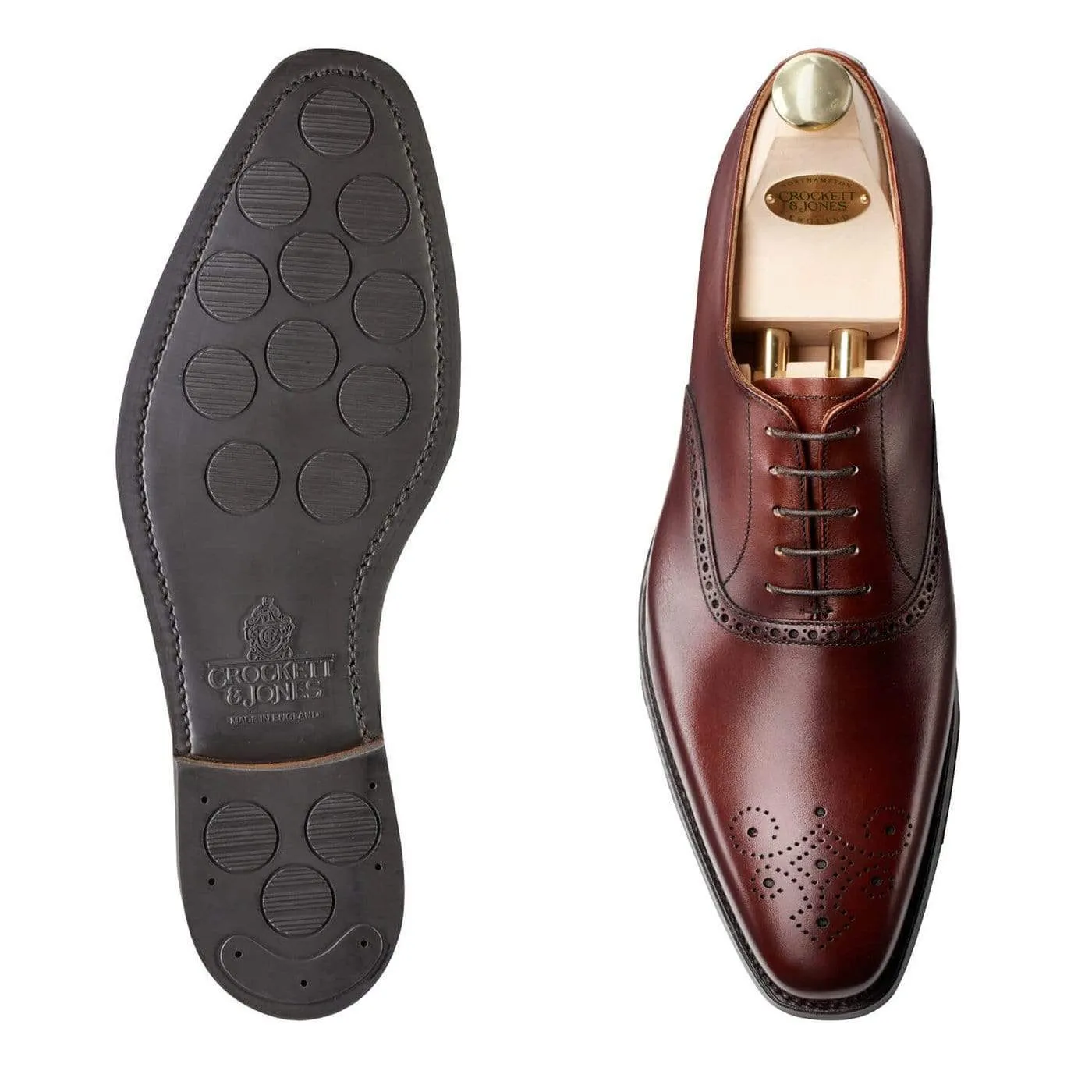 Edgware Chestnut Burnished Calf Timeless Look Elastic laces