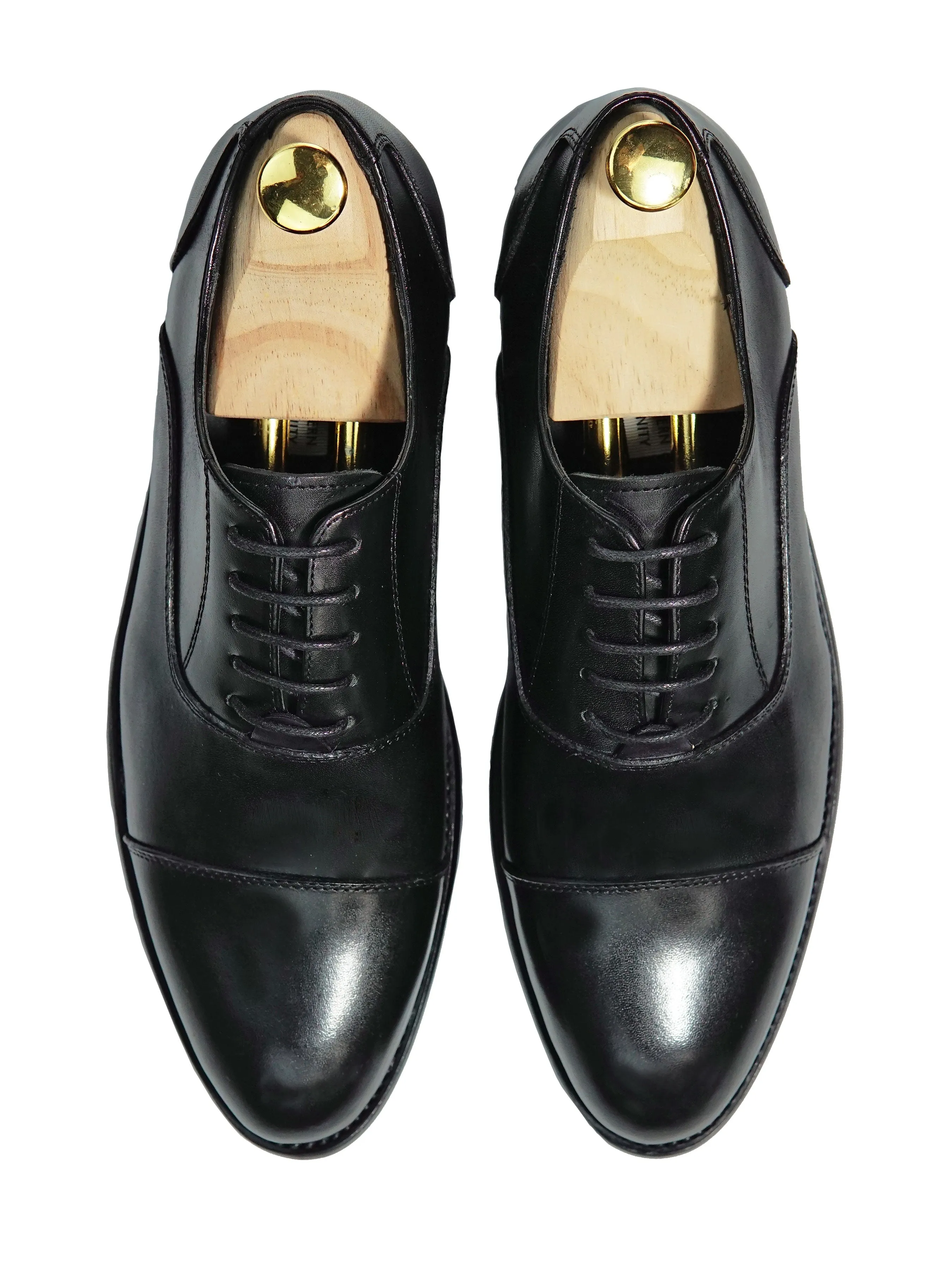 All Day Step Oxford Cap Toe - Black Lace Up