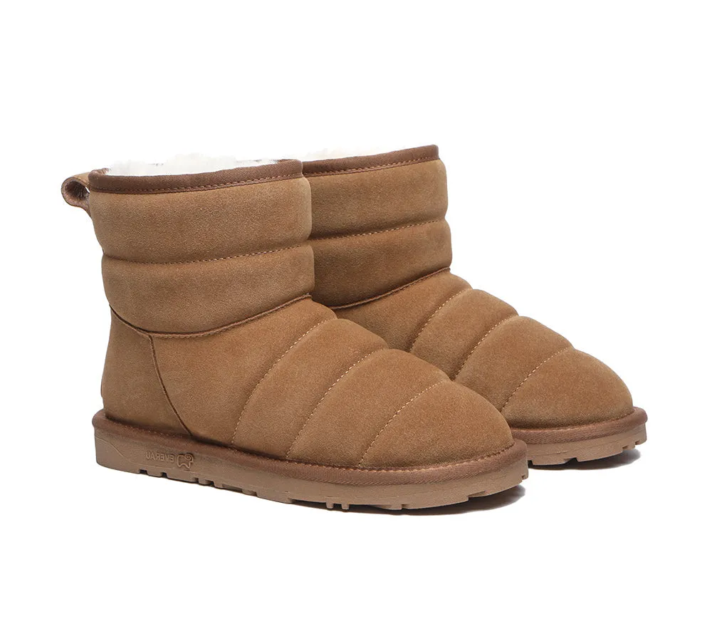 Cold Trek EVERAU? UGG Boots Sheepskin Wool Mini Puffer