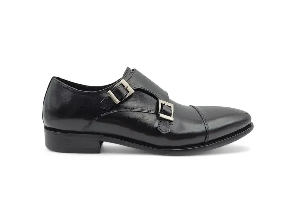 Cap Toe Double Monk Strap Shoe Durable Build Bespoke Fit