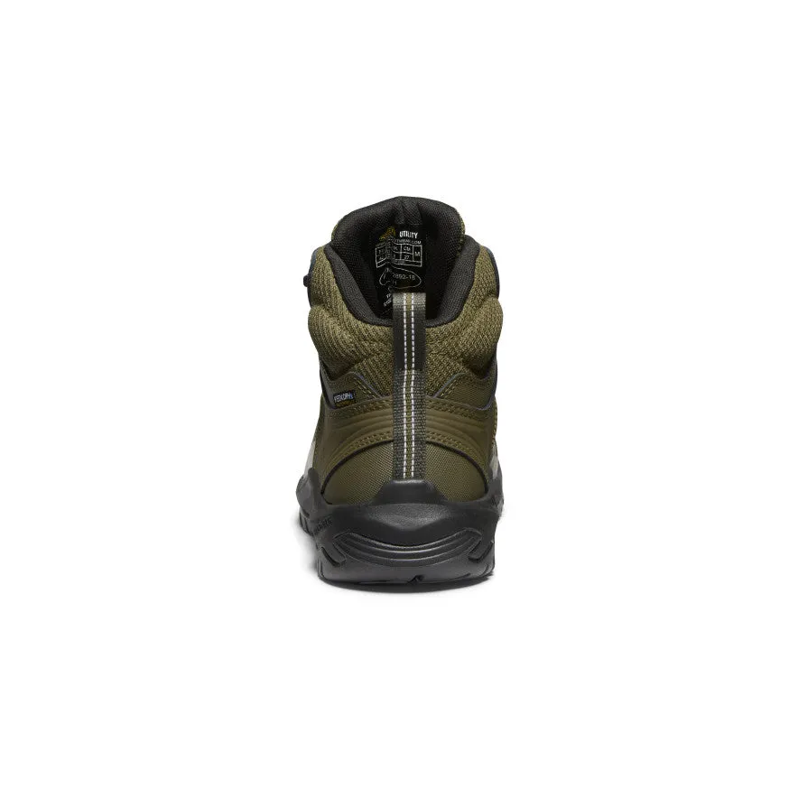 Versatile Sole Adventure Comfort Men's Reno Waterproof Mid (Soft Toe)  |  Dark Olive/Black