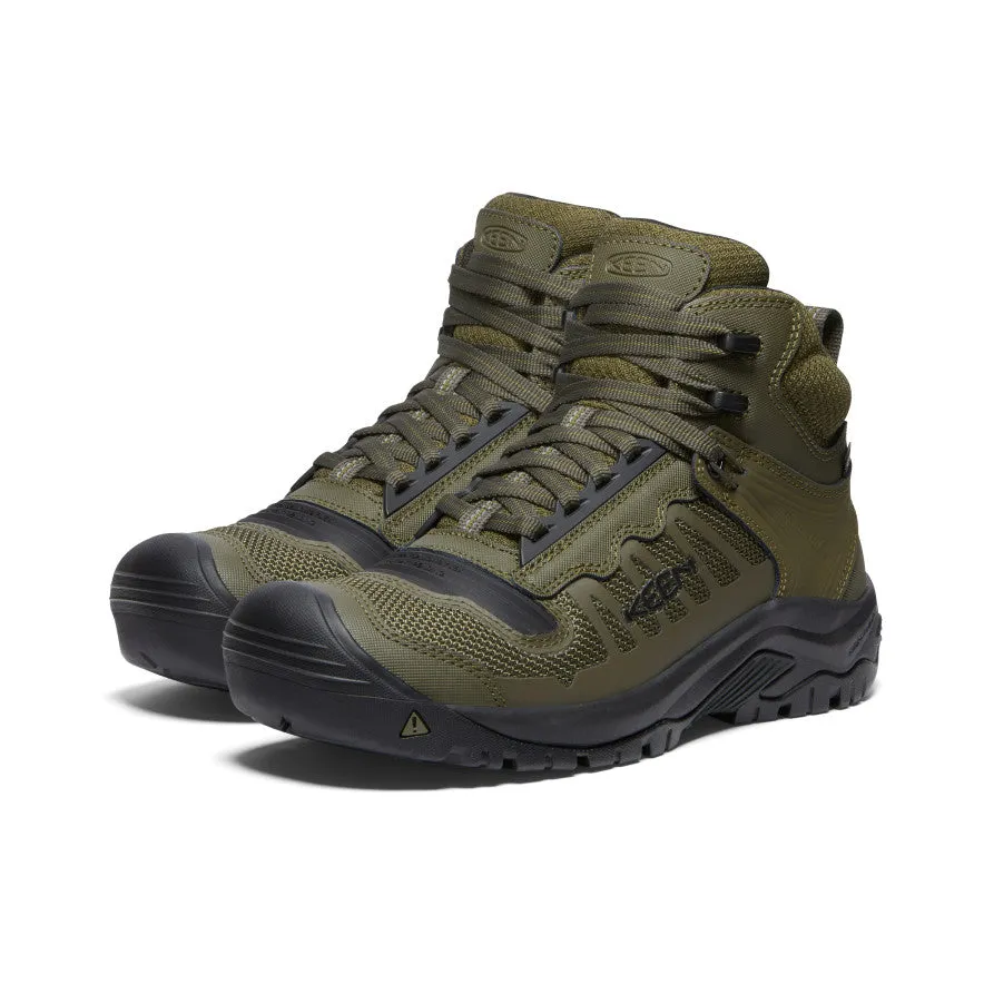 Men's Reno Waterproof Mid (Soft Toe)  |  Dark Olive/Black Breathable mesh climbing boots
