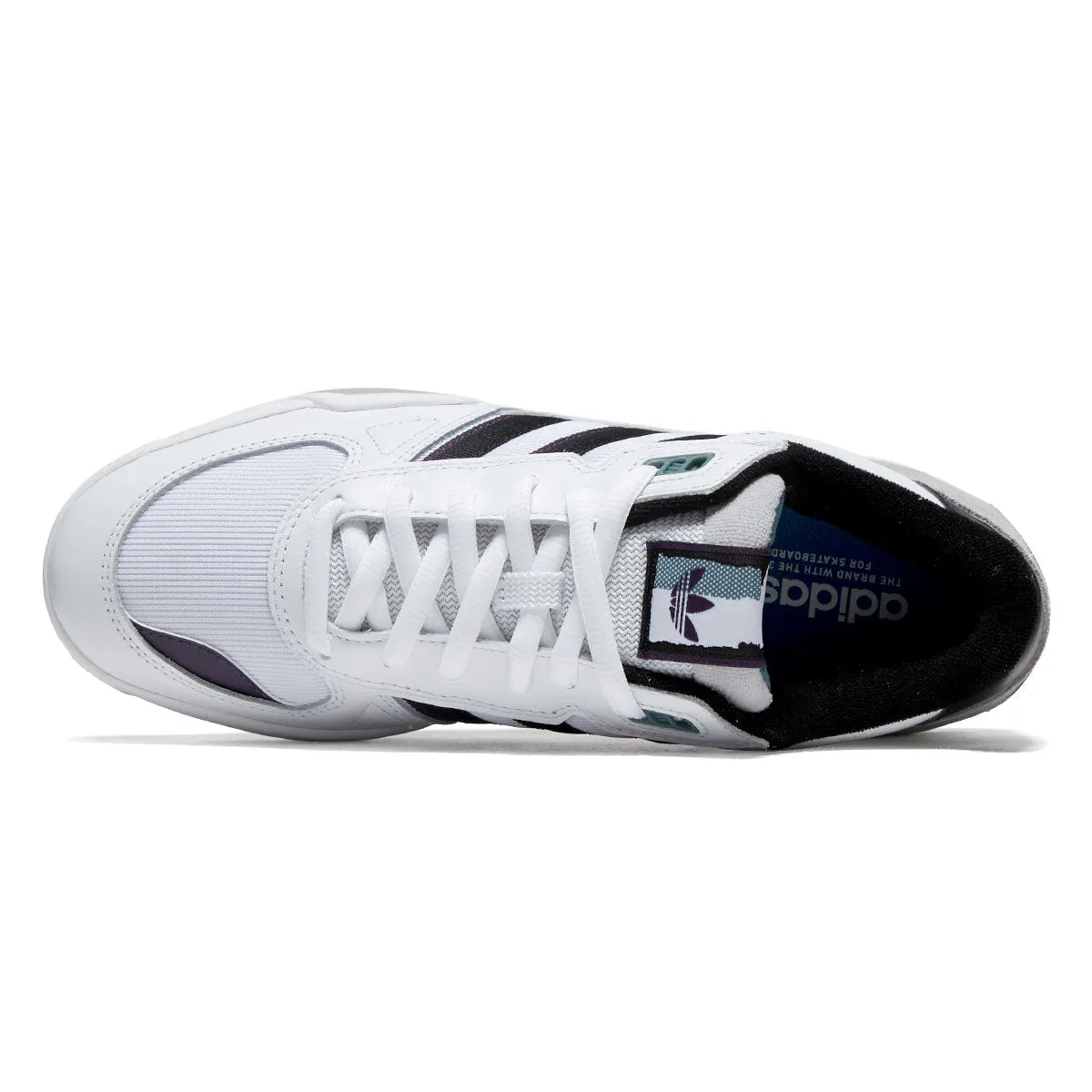 Performance Step Bold Style Adidas Tekkira Cup Shoes - Ftwr White/Core Black/Aura Plum