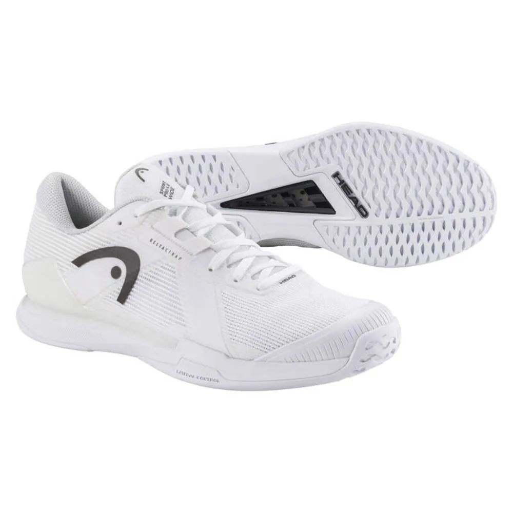 Head Sprint Pro 4.0 Wide Men's Tennis Shoe (White/Black) Motion Balance