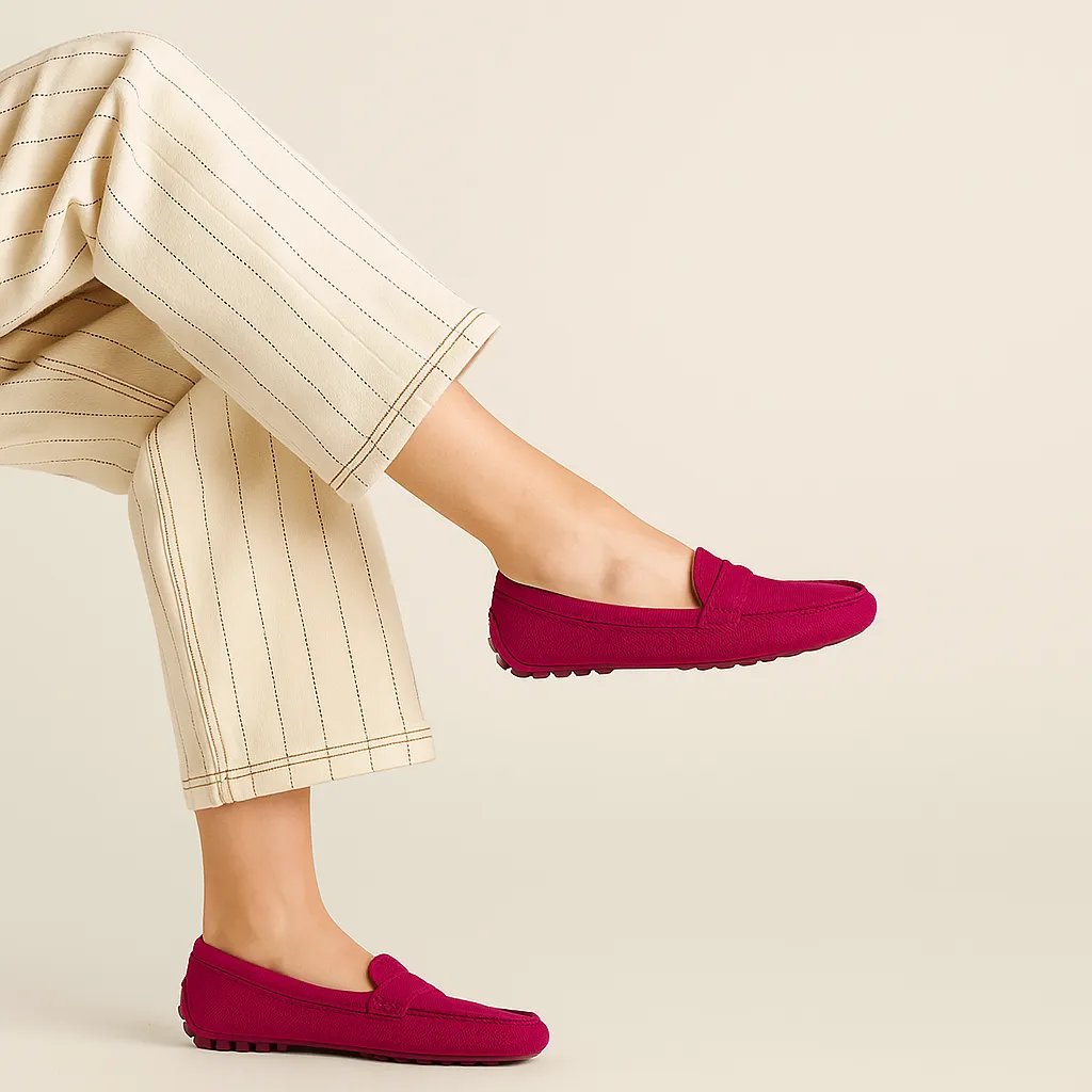 Rothy -  Women - The Driver Loafers - Pink Wide Steps Relaxed Walking Footwear