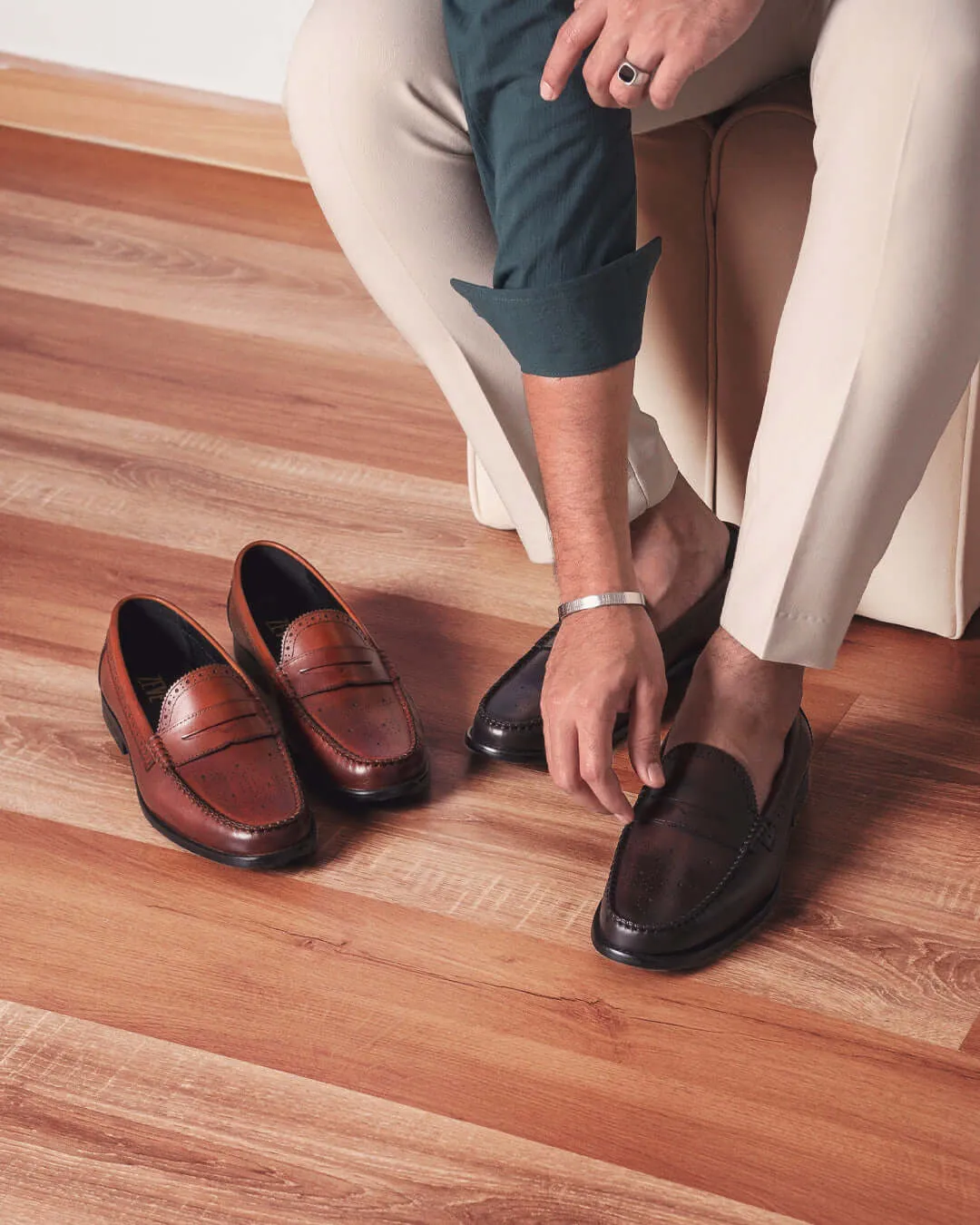Brogue Penny Loafer - Coffee Running Inspired Platform Style