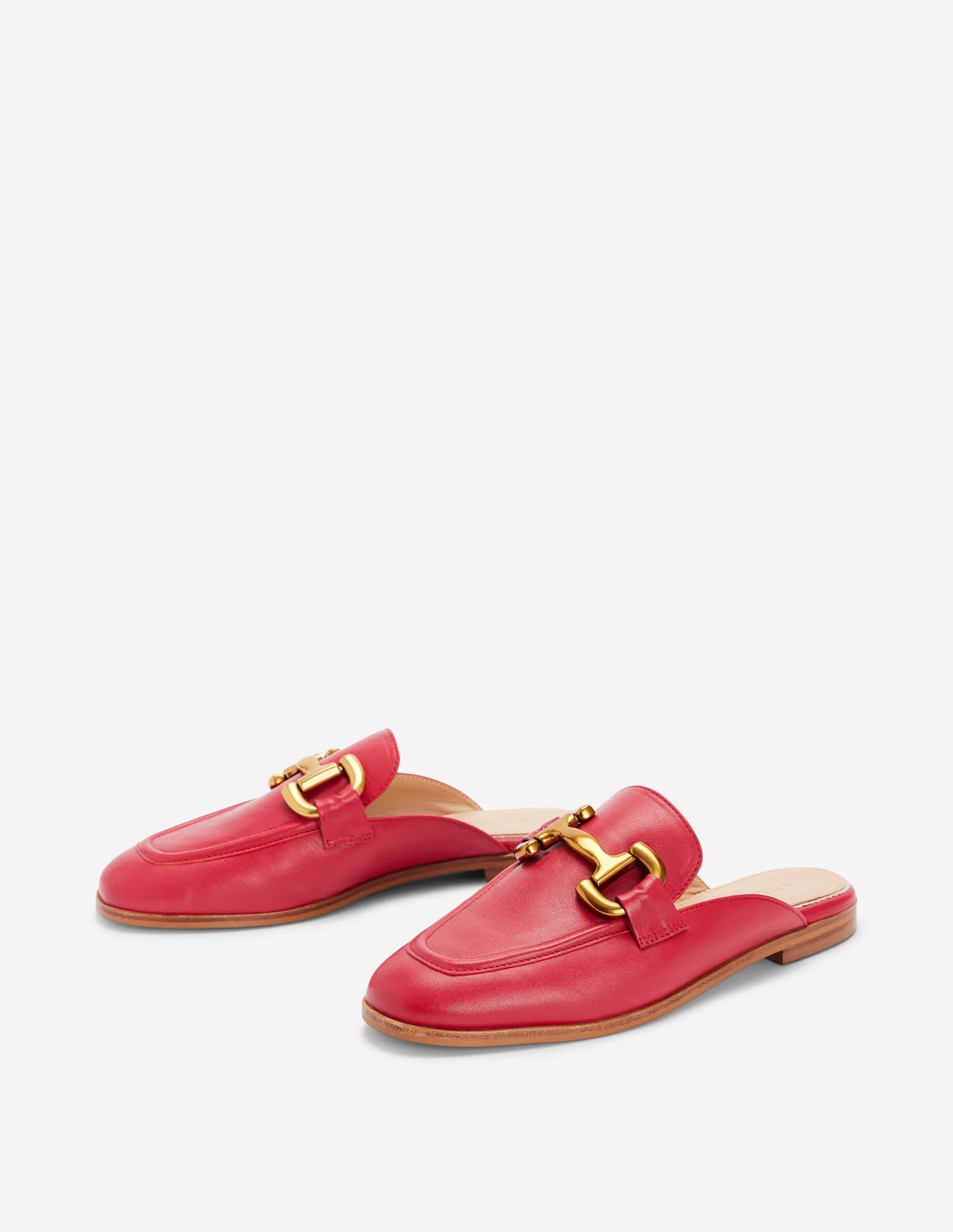 Iris Snaffle Mule Loafers-Red Foam Insole Quick Move