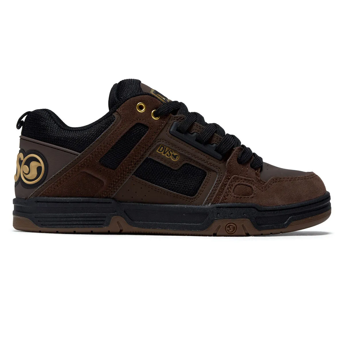 DVS Comanche Shoes - Brown/Black/Gold Suede Trendy