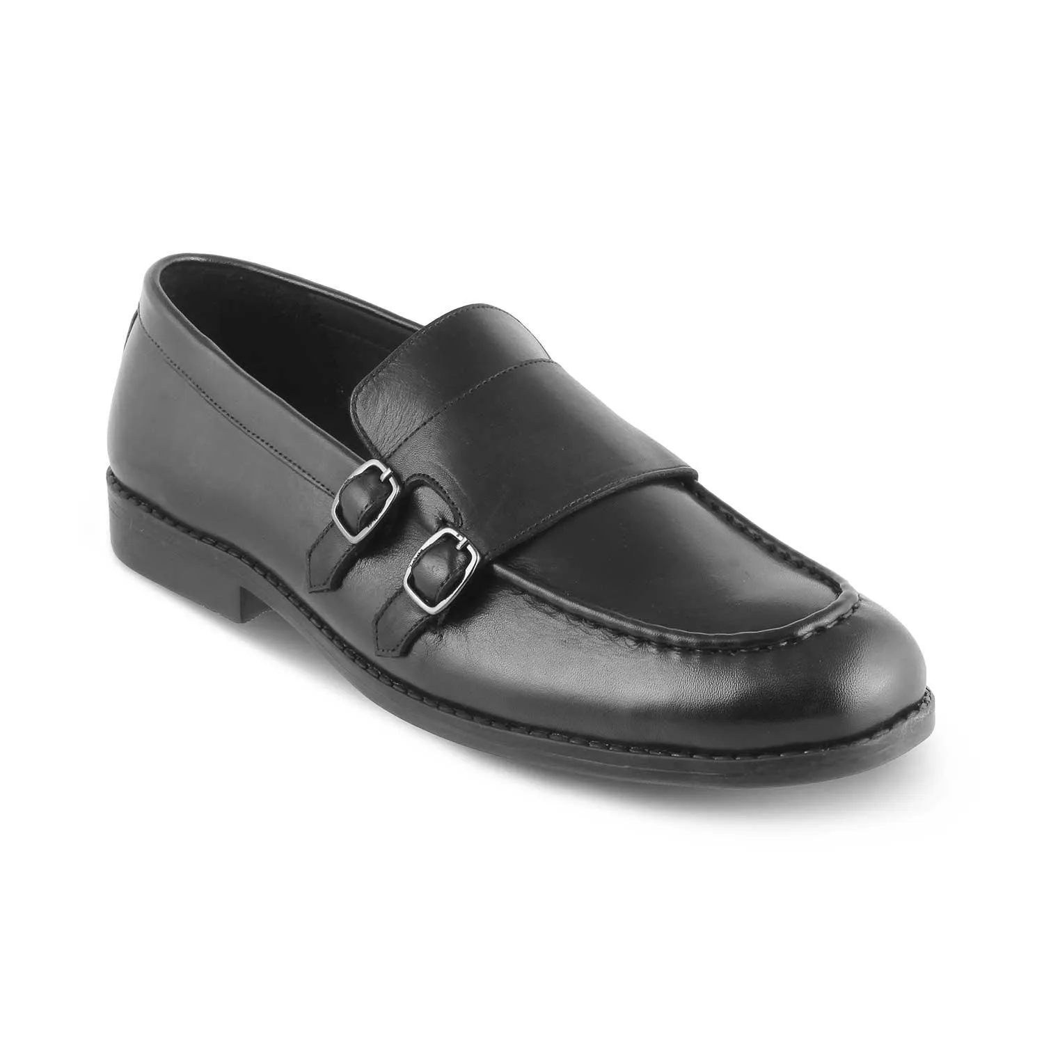 City Prep Fit Perfect The Bondy Black Men's Double Monk Shoes Tresmode