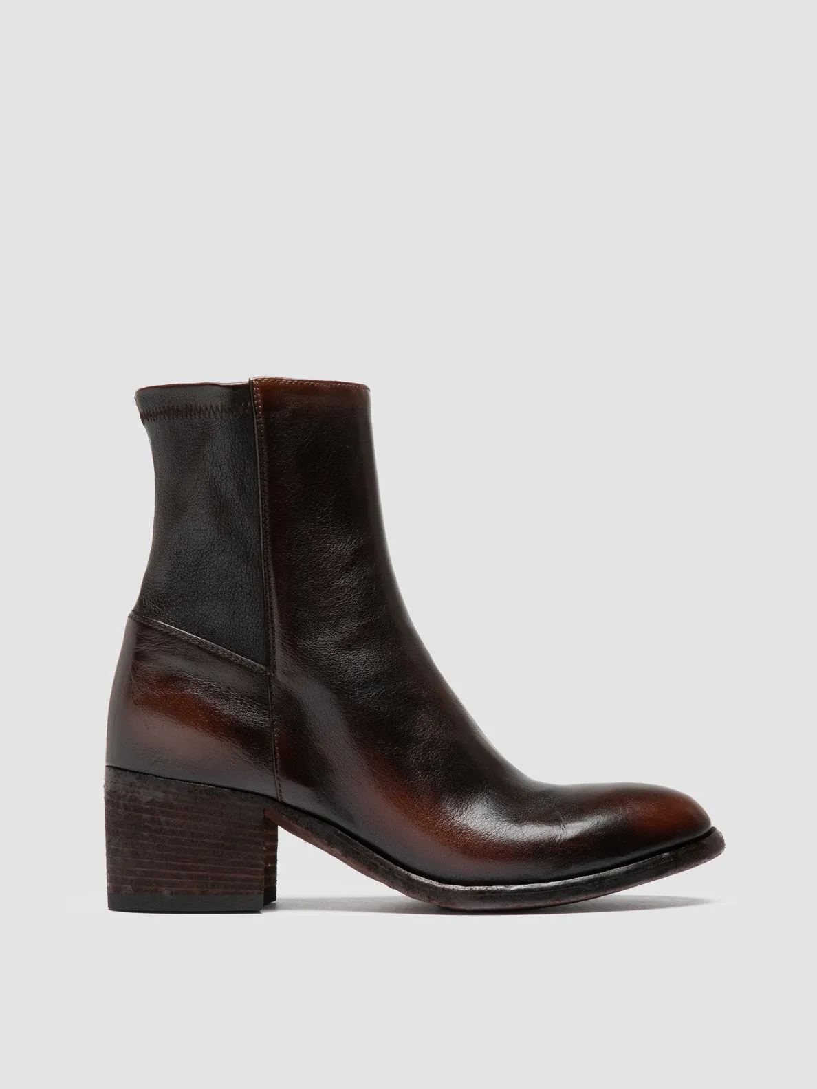 Breath Fresh DENNER 127 - Brown Leather Zipped Boots
