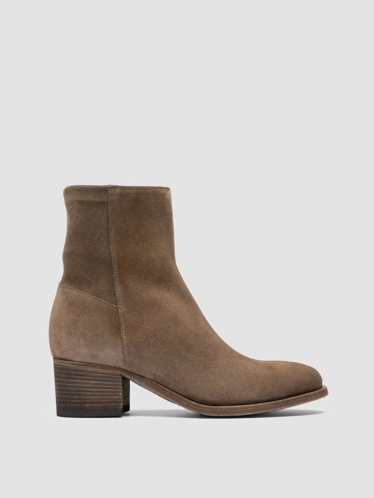 DENNER 127 - Taupe Suede Zipped Boots Play Mode Bright tone