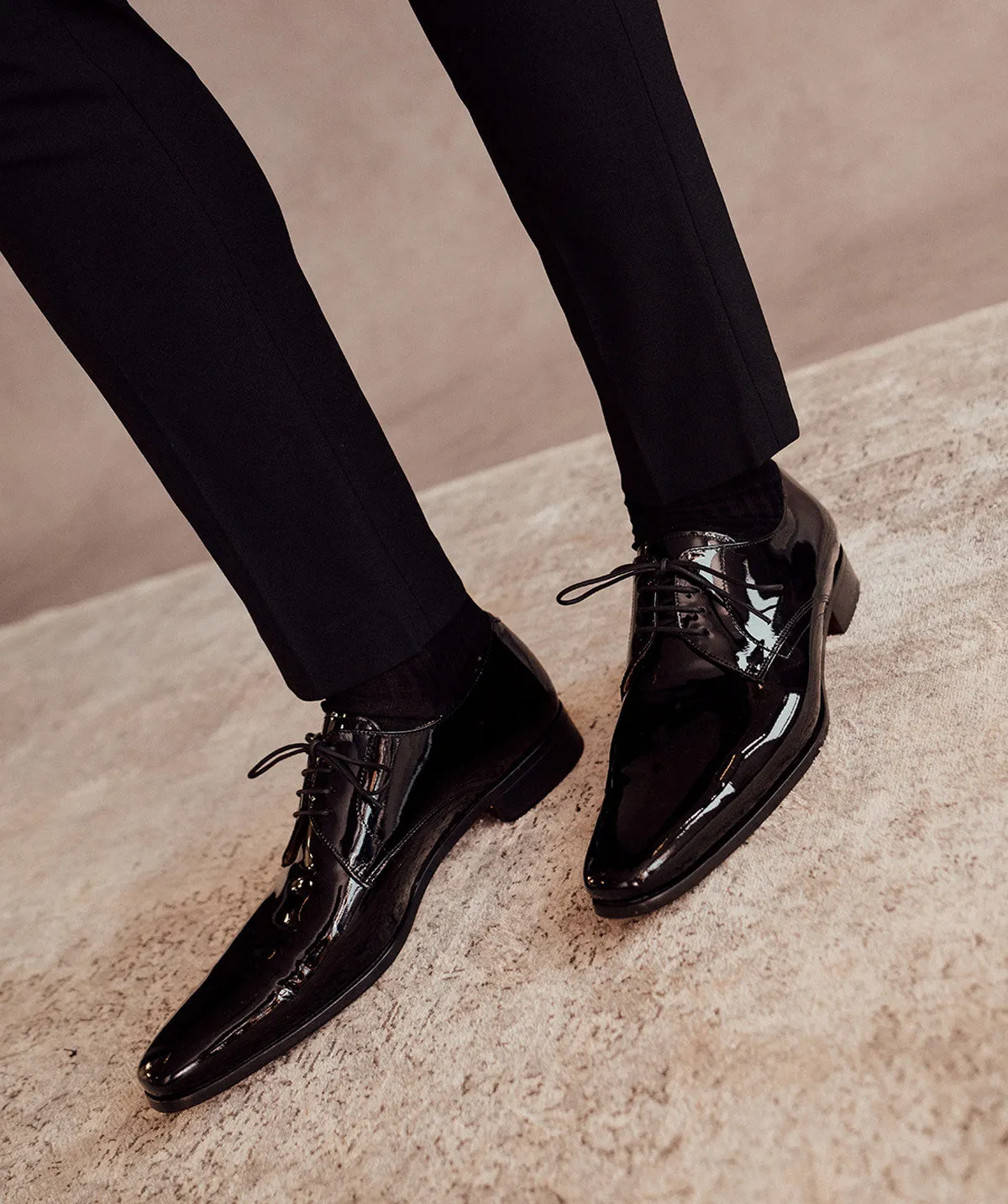 Derby CAMPOLI 2 Vernis Noir Meadow Glow