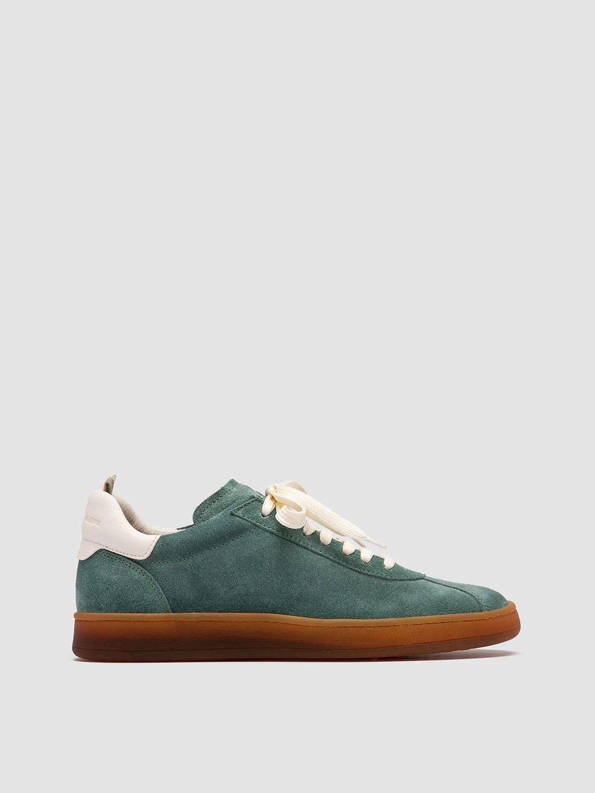 Trail Strong Rich Glow DESTINY 101 - Green Leather and Suede Sneakers
