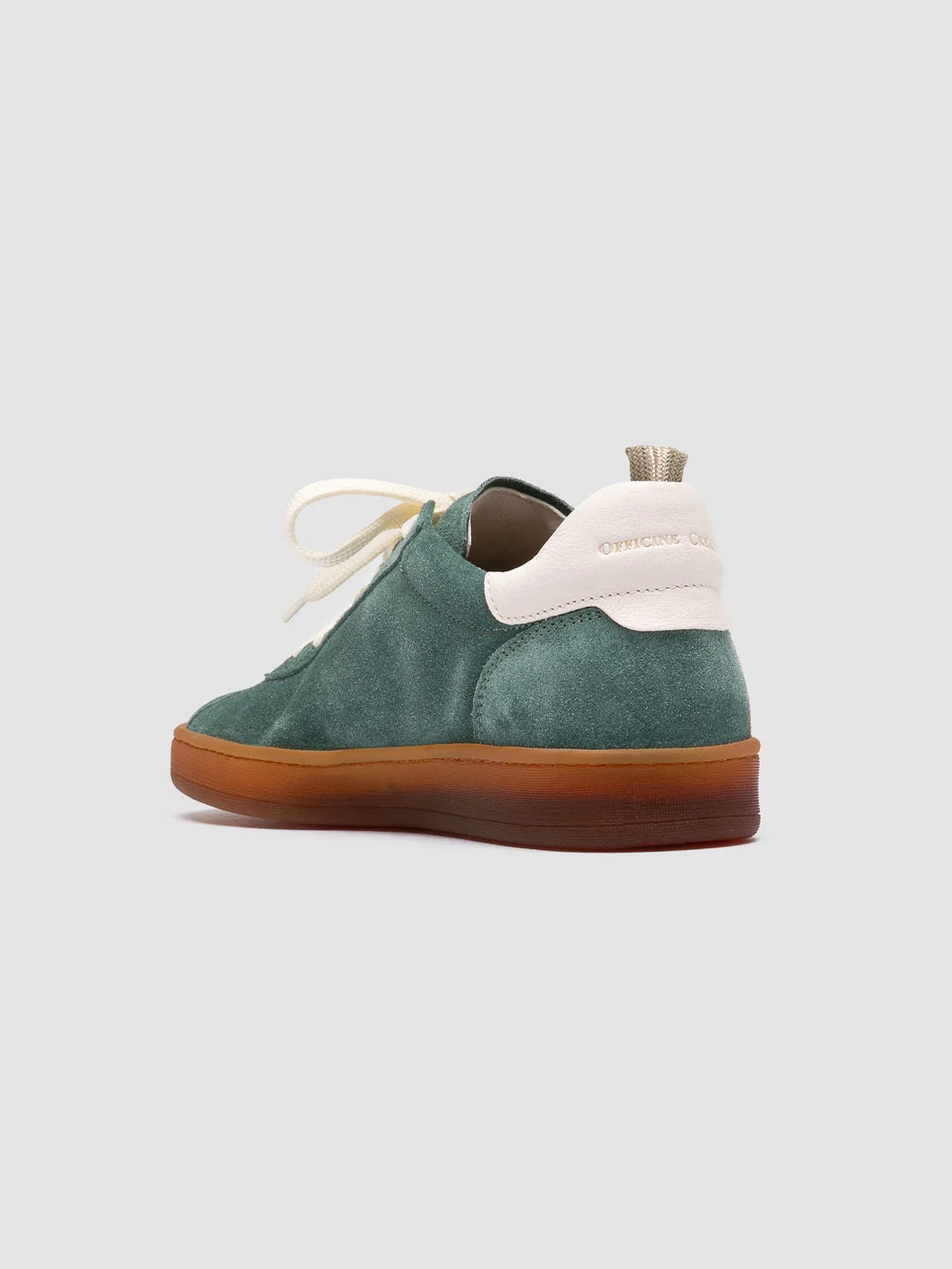 DESTINY 101 - Green Leather and Suede Sneakers Travel Light Strong Grip