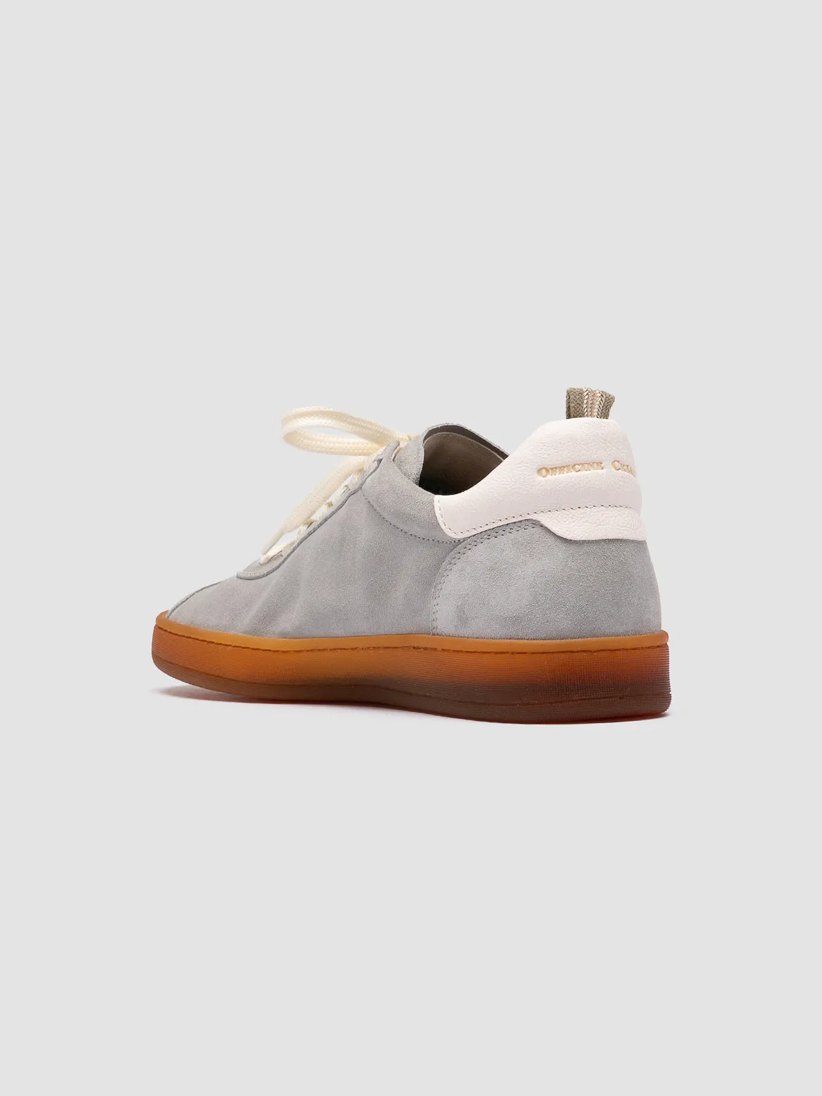 Comfortable Insole DESTINY 101 - Grey Leather and Suede Sneakers