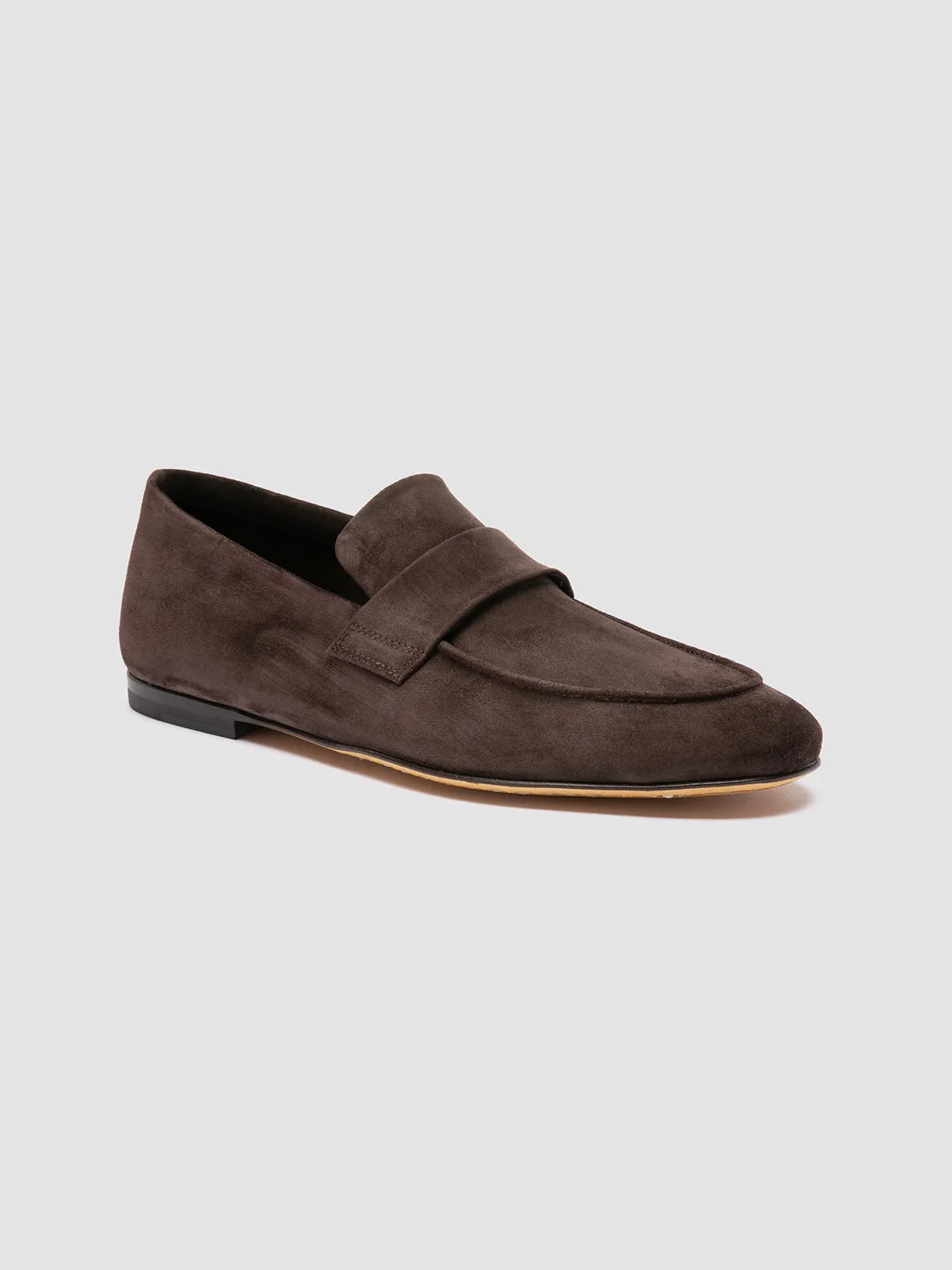 Flexible Support Relaxed Padding AIRTO 001 - Brown Suede Loafers