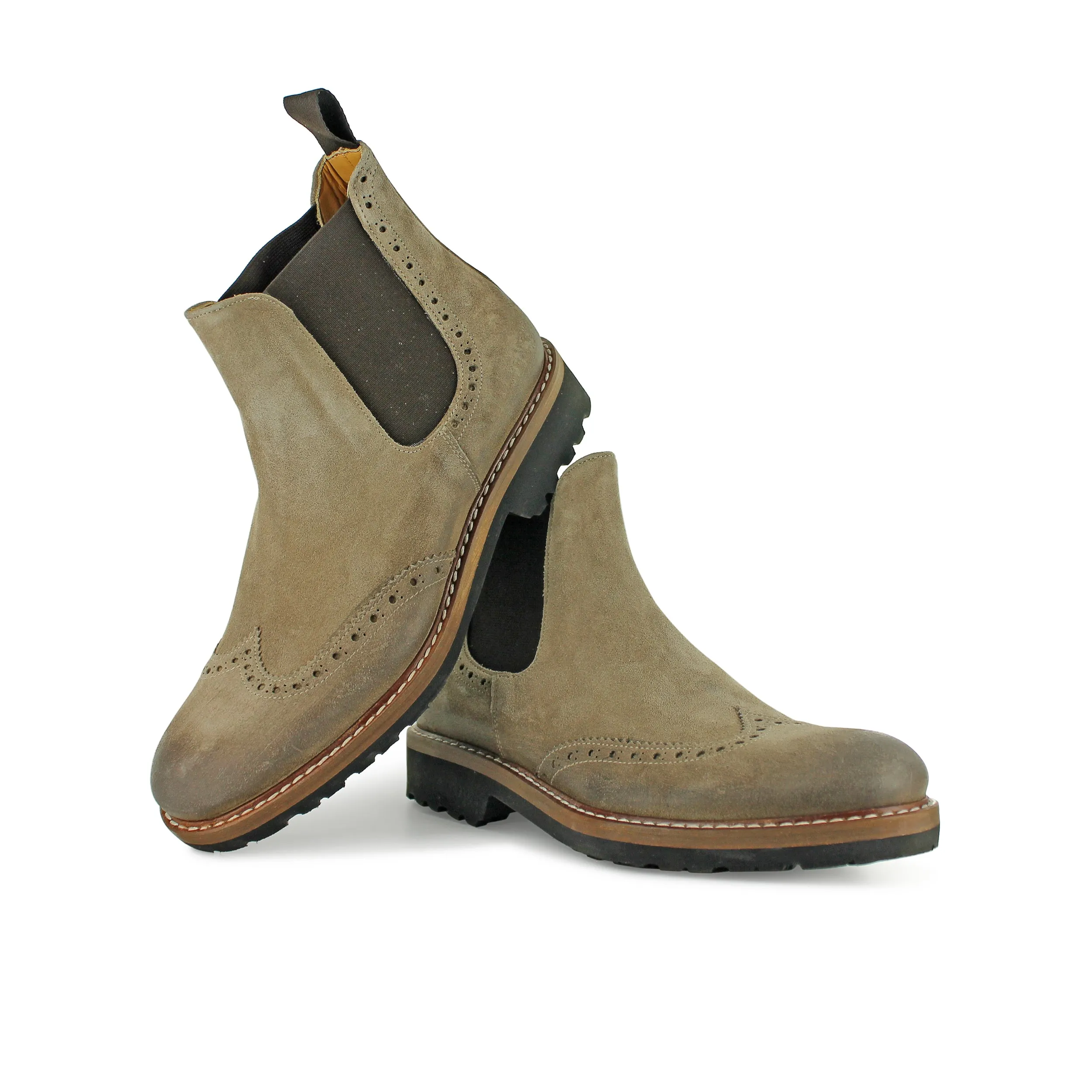T332 - Beige Chelsea Functional Boot Style Layerable Style