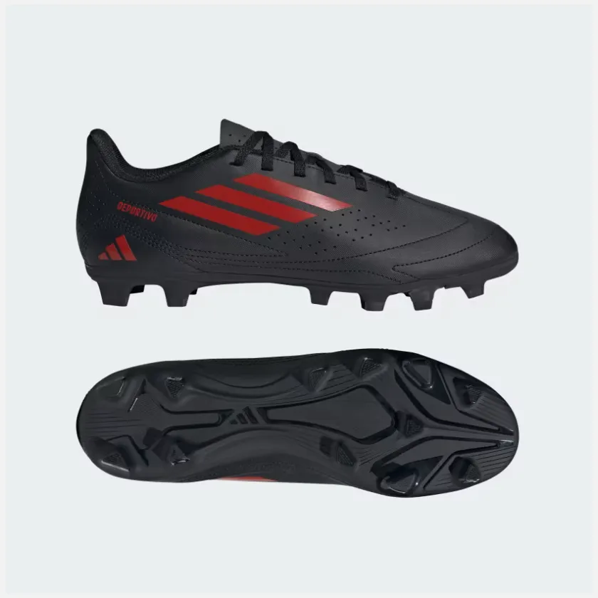 Adidas Deportivo III Flexible Ground Men's Football Shoes -Core Black/Gray Three/Core Black Shockproof Speed Focus