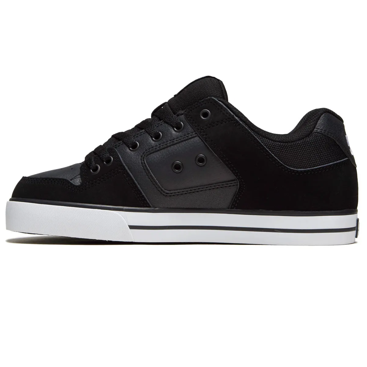 DC Pure Shoes - Black/Black/White Street Leisure