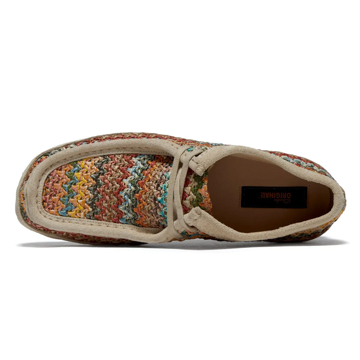 Clarks Wallabee Shoes - Multi Raffia Adjustable Straps Breathable Material