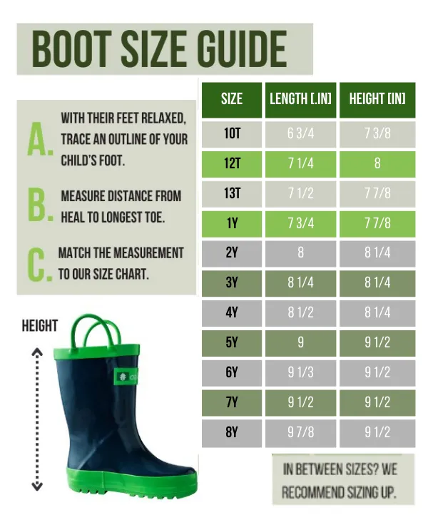 Heavy Duty Rain Gear Loop Handle Boots, Wildlife Tracker (Adult)