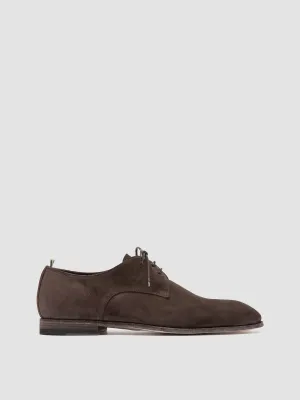 Comfort Walks Durable Sole SOLITUDE 002 - Brown Suede Derby Shoes