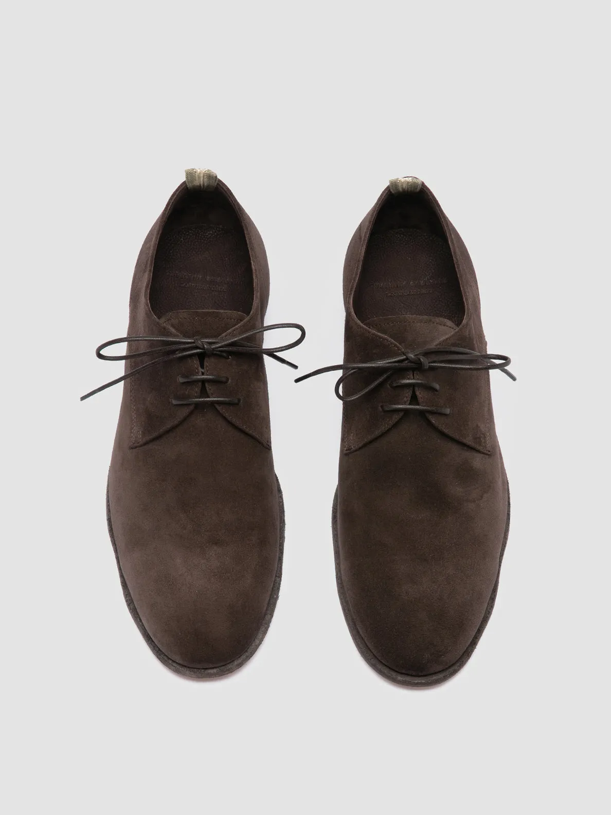 Sturdy Look Sleek Silhouette SOLITUDE 002 - Brown Suede Derby Shoes