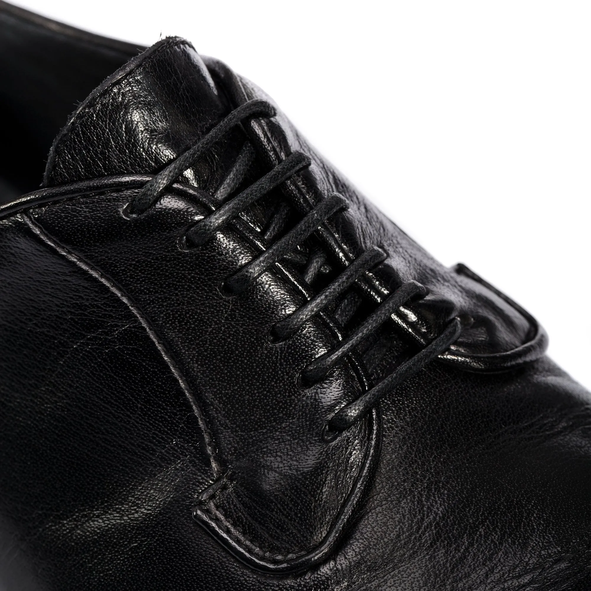 ELIAS 617<br>Black derby shoes Structured silhouette Quality Fit