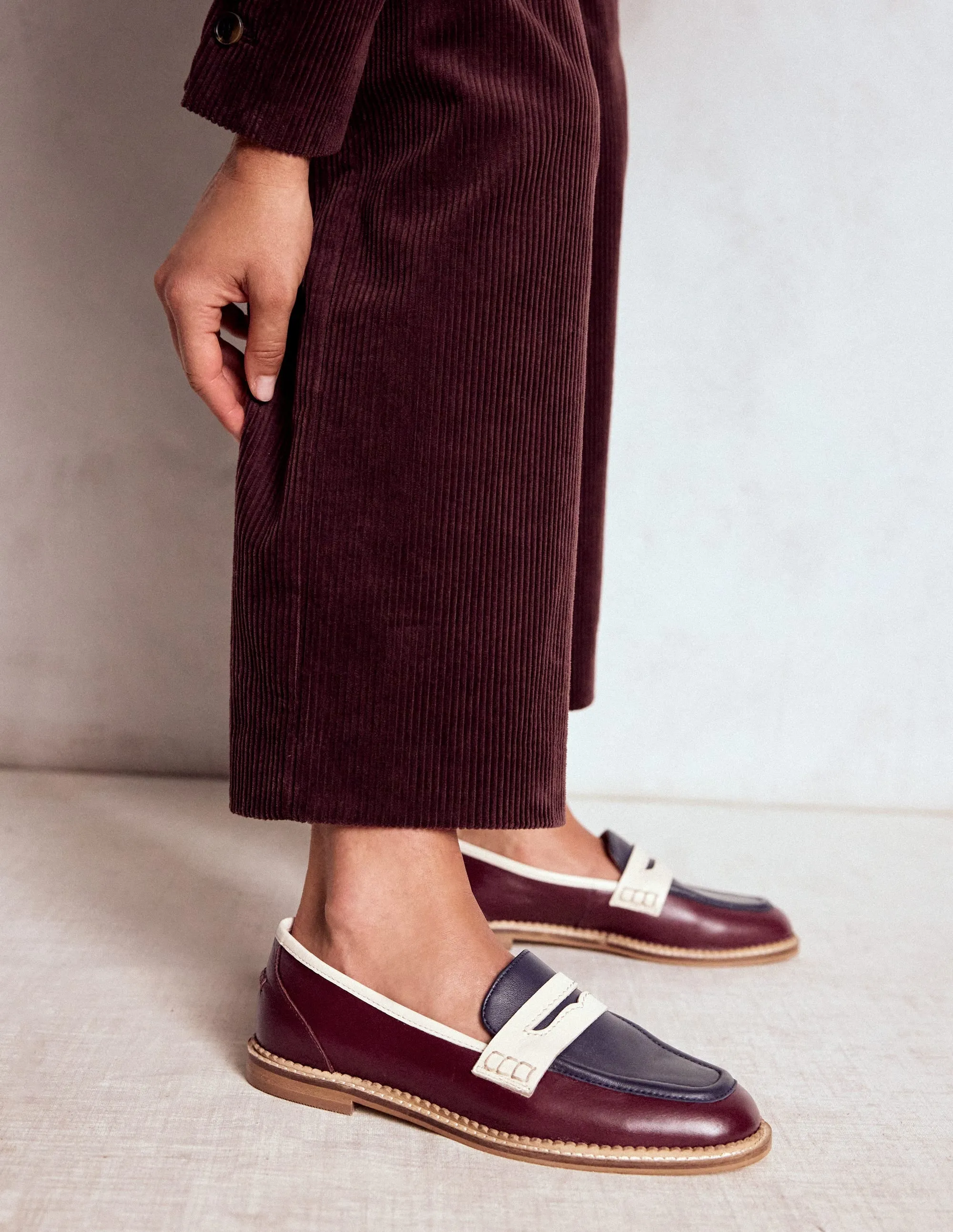 Nya Penny Loafers-Oxblood/Navy Ultra light