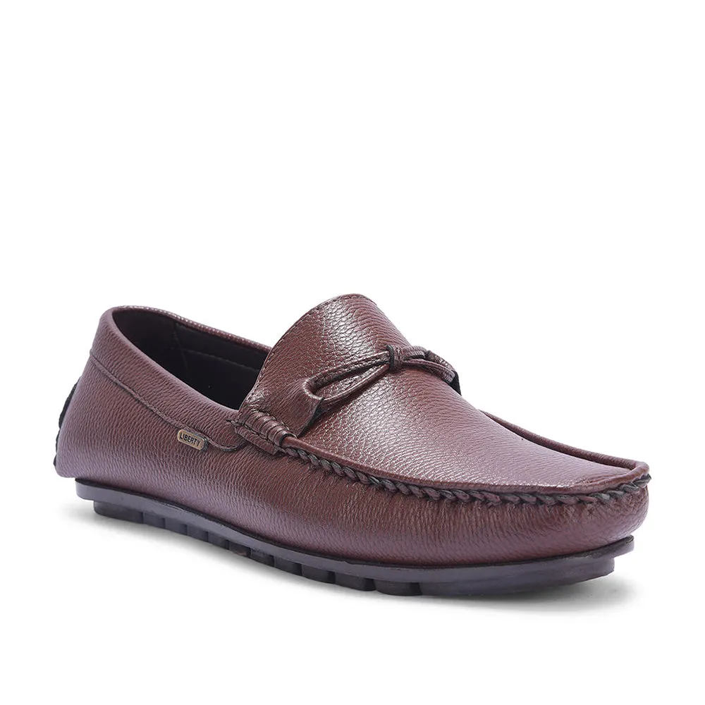 Premium Comfort Shoes Fortune Brown Formal Loafers For Men AVL-5 By Liberty