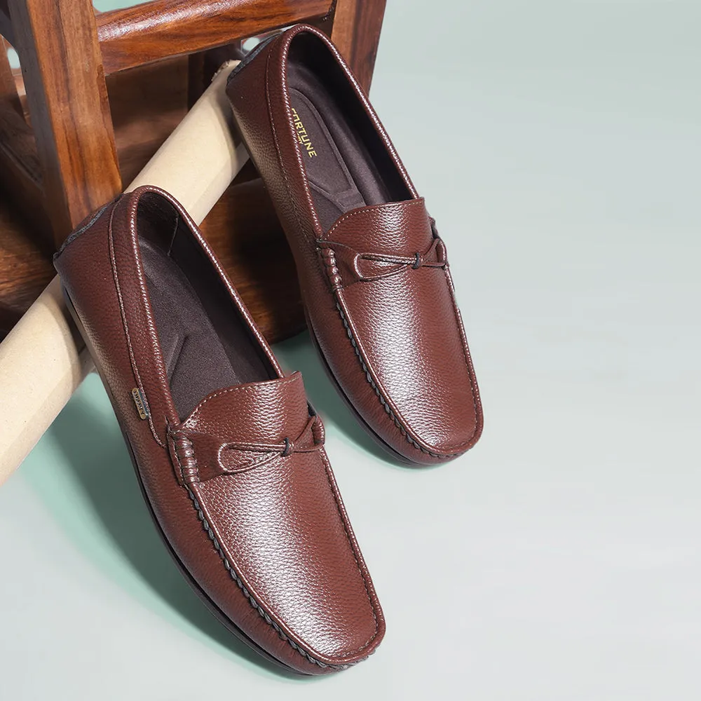 Fast pace Step Steady Fortune Brown Formal Loafers For Men AVL-5 By Liberty
