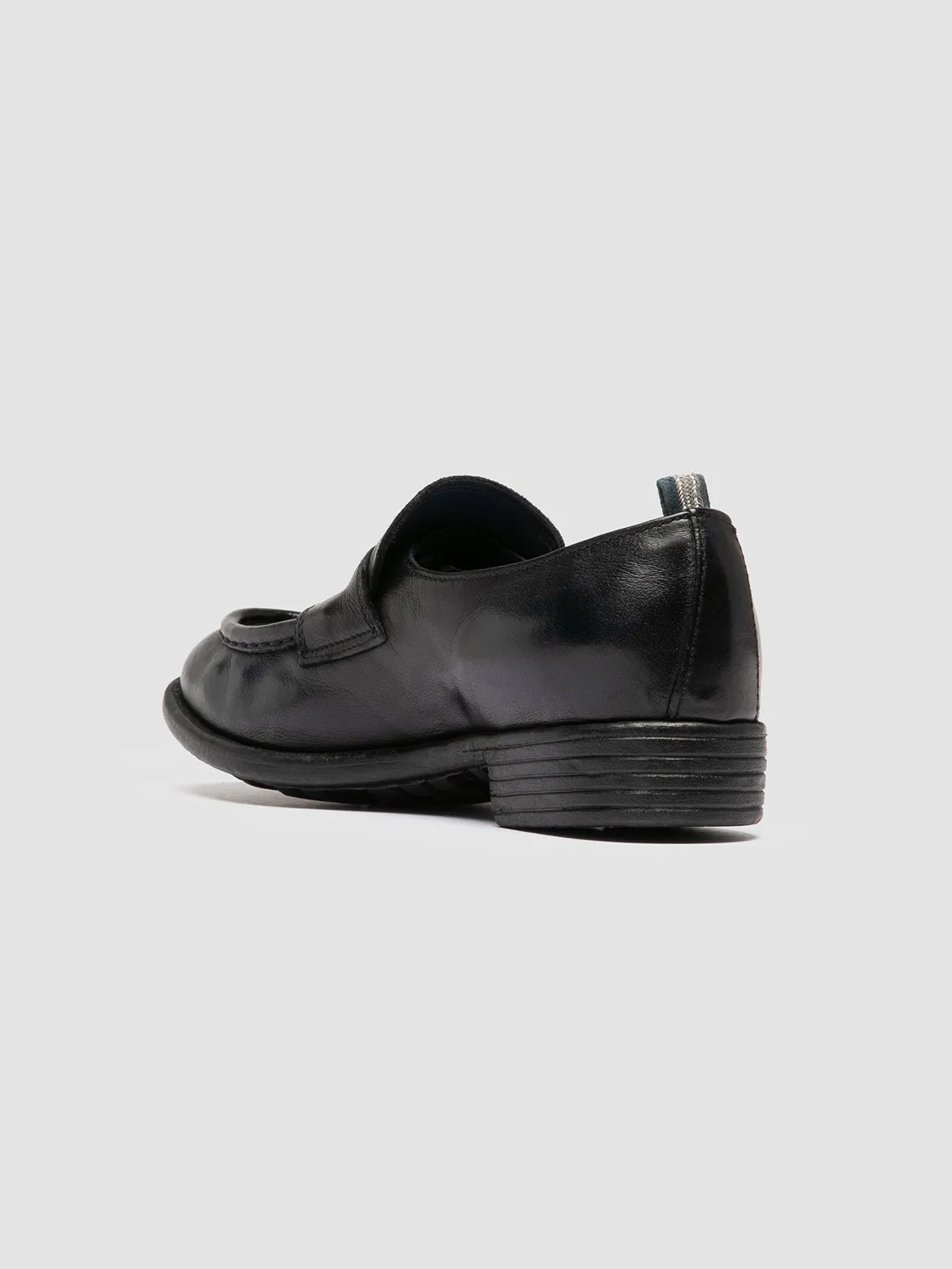 Comfort Tongue CALIXTE 020 - Navy Leather Penny Loafers