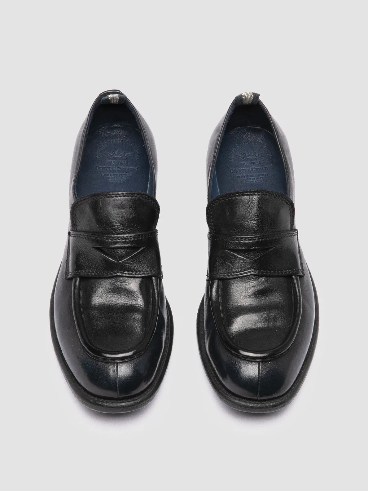 Posture aid quick dry CALIXTE 020 - Navy Leather Penny Loafers