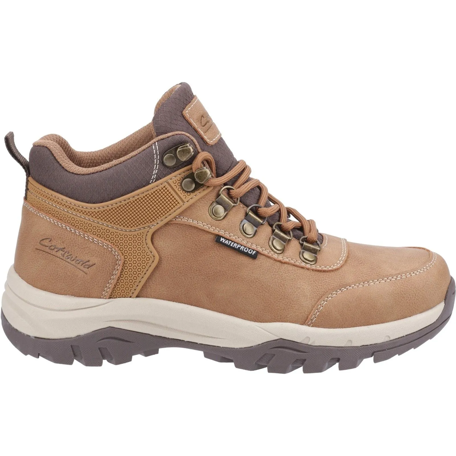 buckle Heavy Impact Support Cotswold Womens Overbury Hiking Boots Tan