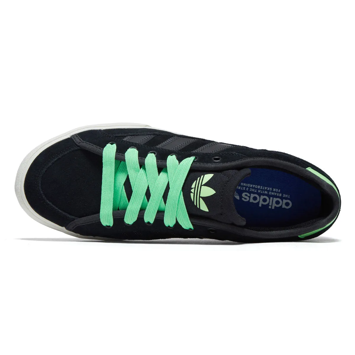 Street Ride Adjustable Fit Adidas Court TNS Premiere Shoes - Core Black/Carbon/Limbur