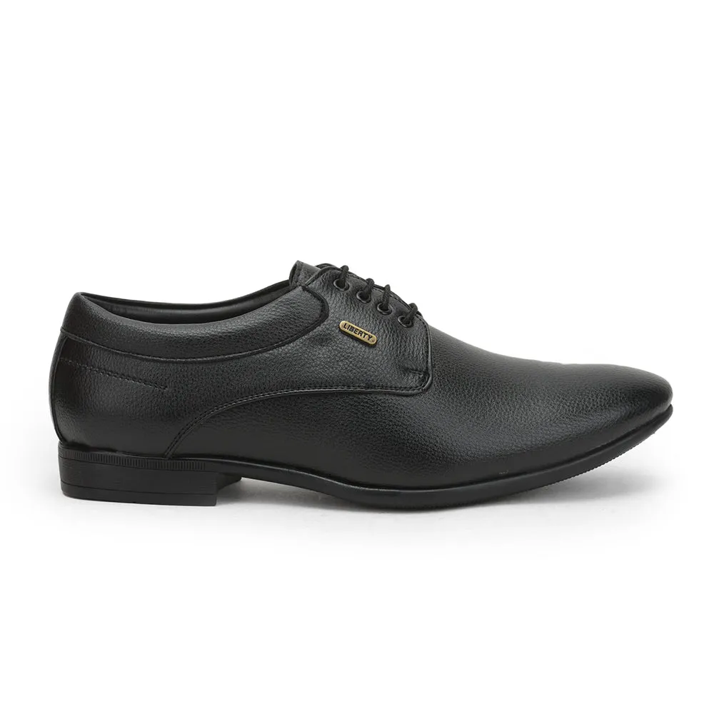 Durable Office Fit Smart Wear Fortune (Black) Formal Lace Up Derby Shoes For Men HOL-110 By Liberty