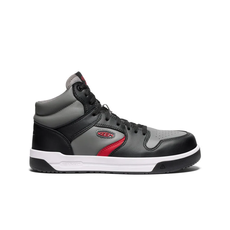 Men's Overton Mid Work Shoe (Carbon Toe)  |  Steel Grey/Black Advanced Support Secure Hold Hiking