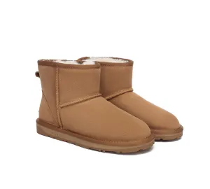 EVERAU? UGG Boots Sheepskin Wool Ankle Mini Classic Suede Highland Terrain All-Weather Wear