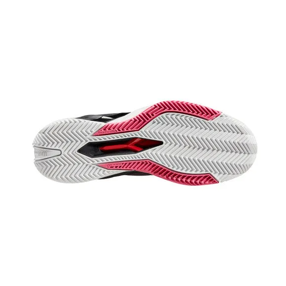 Supportive Fit Rush Pro 4.0 Clay Court Tennis Shoes (Ladies) - Black/Hot Pink/White