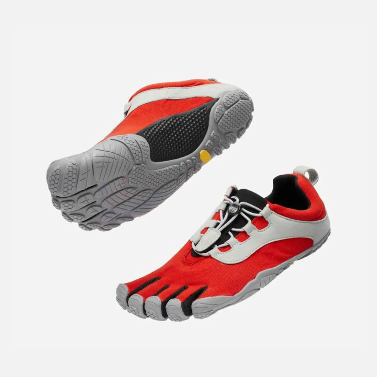 Vibram V-Run Retro Men's Barefoot Running Footwear -Red/Black/Grey pilates running shoes