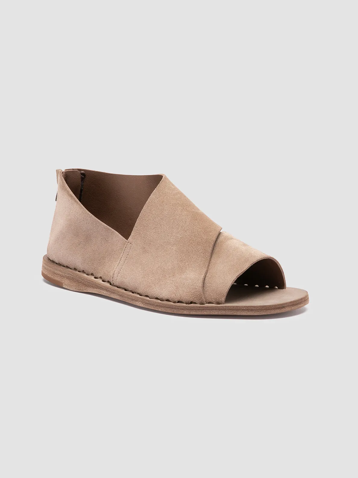 ITACA 046 - Taupe Suede Peep Toe Shoes Tech Knit Trend Glow