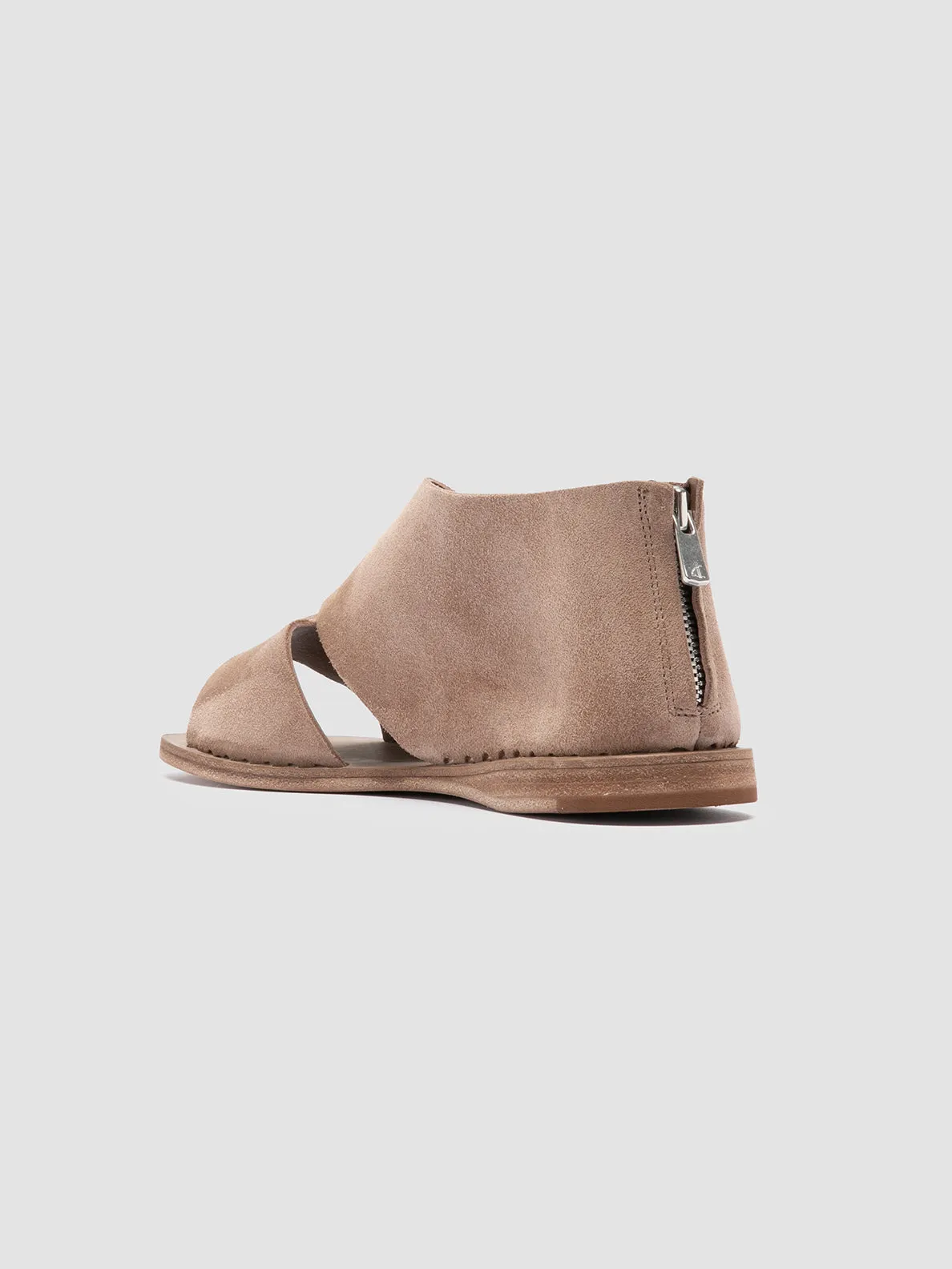 ITACA 046 - Taupe Suede Peep Toe Shoes Wind Chill Skin Fresh