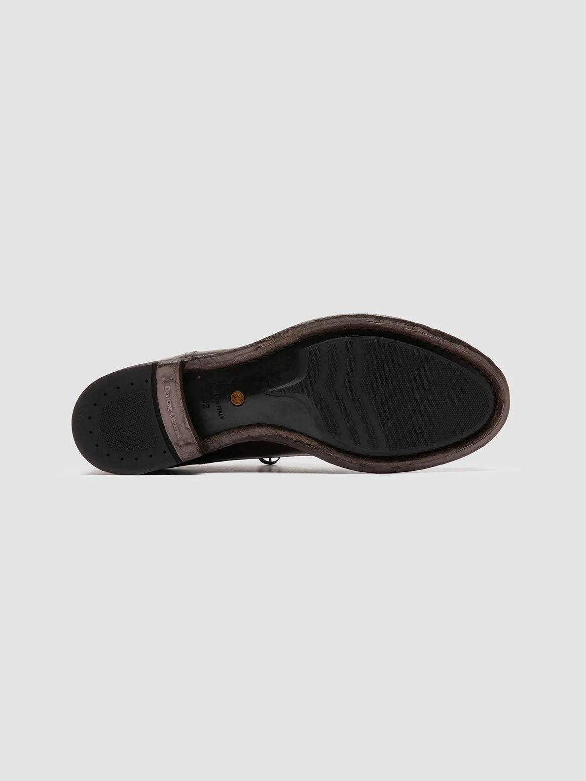 ANATOMIA 012 - Brown Leather Derby Shoes Subtle Texture
