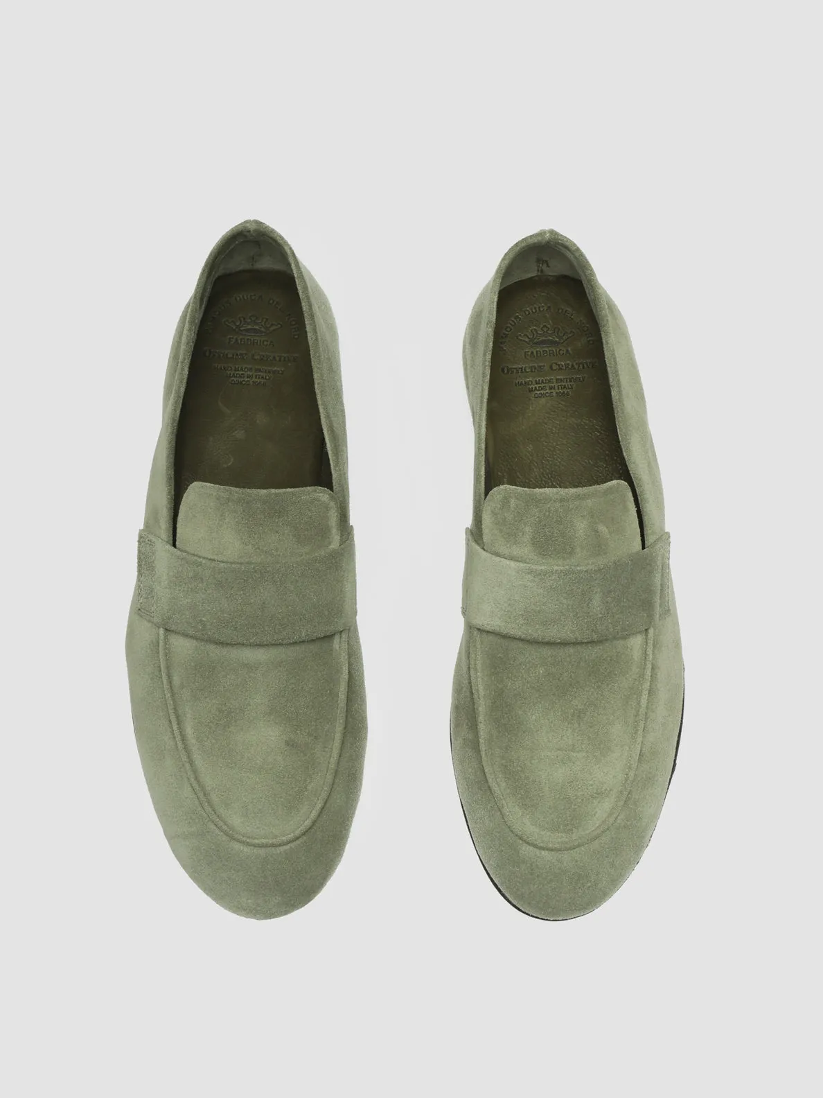 Queen Touch Tech Knit BLAIR 001 - Green Suede Loafers