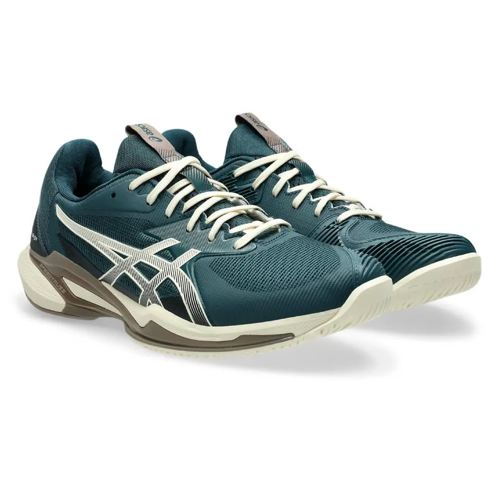 Asics Solution Speed FF 3 Men's Tennis Shoe (Saxon Green/Birch) Easy Walk