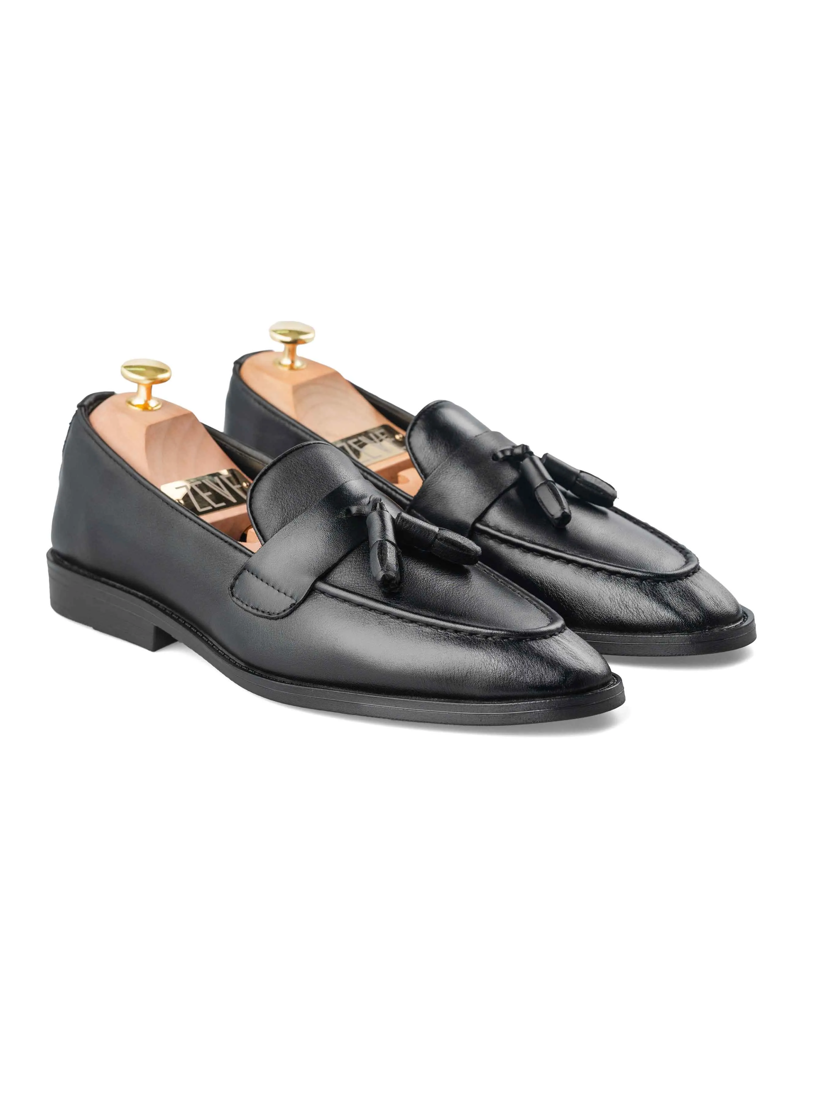 Path Safe Rocky Tassel Loafer - Solid Black Leather