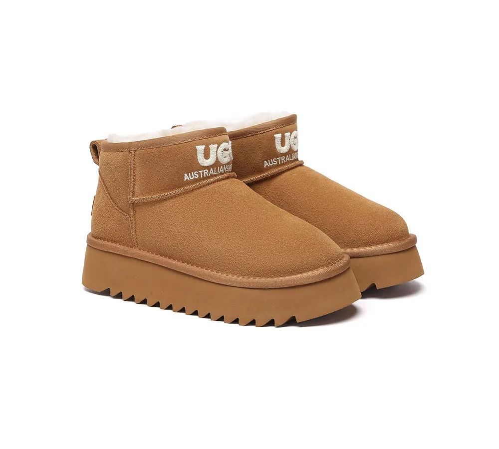AUSTRALIAN SHEPHERD? UGG Boots Sheepskin Wool Ankle Platform Helia Outdoor Cold Gear
