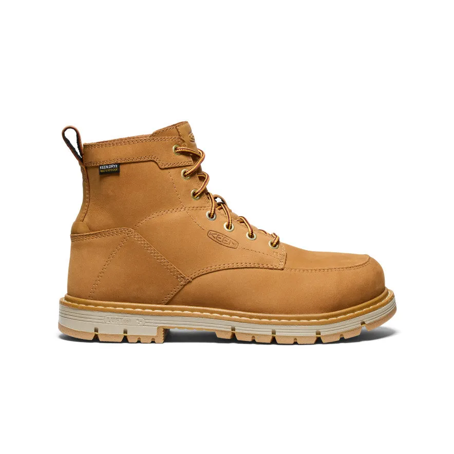 Trail Safety Heavy Duty Cushioning Men's San Jose 6" Waterproof 90?? Heel Boot (Aluminum Toe)  |  Bistre/Gum